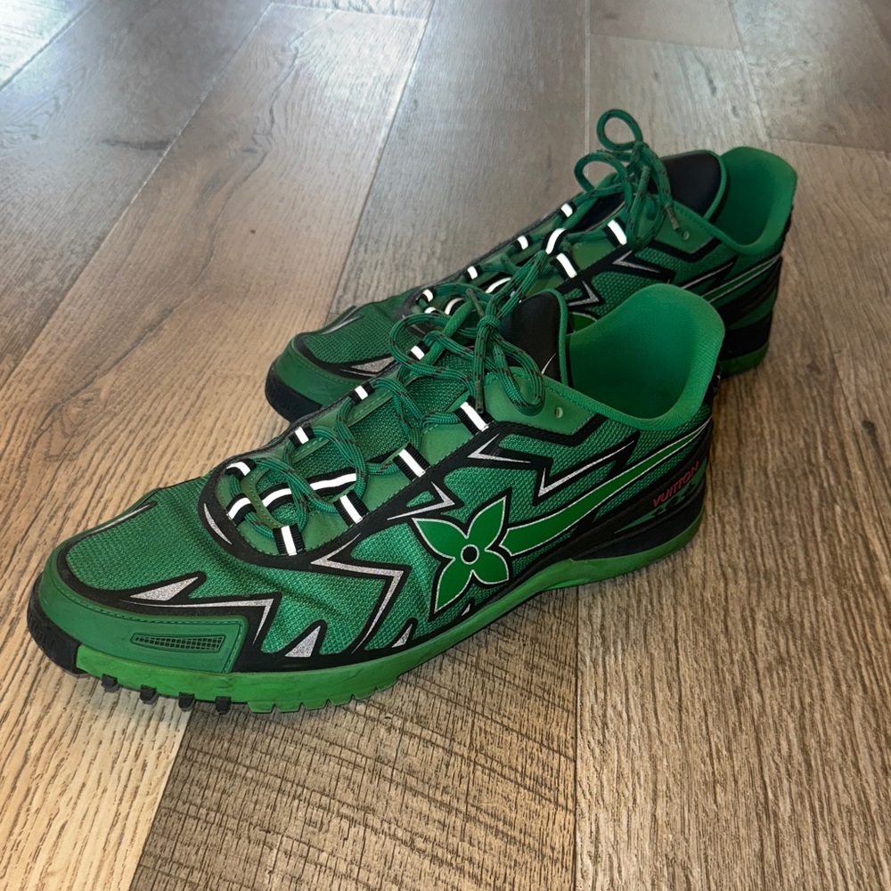 Louis Vuitton Green Athletic Sneakers - Picture 3 of 4